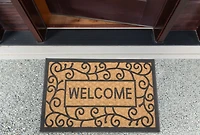 DII® Tuffridge Light Swirls Welcome Coir & Rubber Doormat