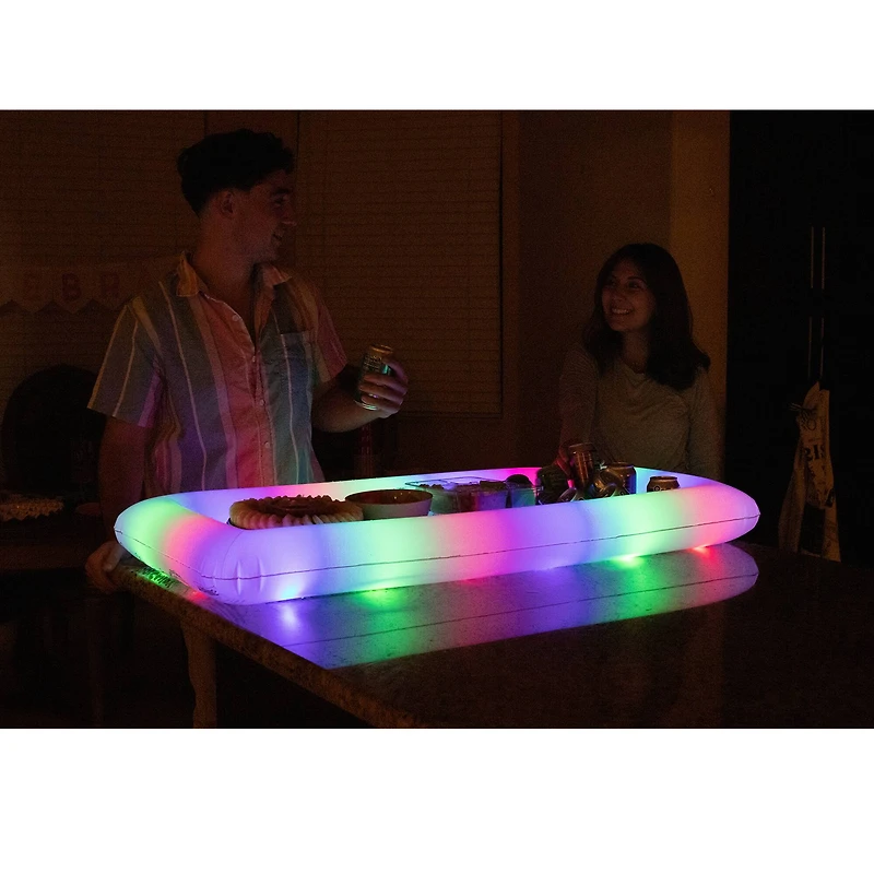 PoolCandy LiveLights™ Inflatable Illuminated LED Buffet Snack Cooler