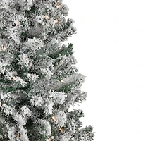4ft. Pre-Lit Flocked Pine Artificial Christmas Tree, Clear Lights