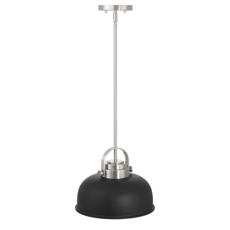 Hello Honey® Arte Black & Nickel Industrial Metal 2-Tone Ceiling Light