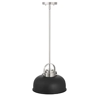 Hello Honey® Arte Black & Nickel Industrial Metal 2-Tone Ceiling Light