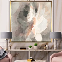 Designart - Abstract Peony Grey