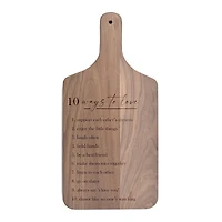 17" Ten Ways to Love Walnut Paddle Cutting Board