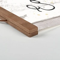 Easter Egg Hunt Basket 12" x 18" Teak Hanging Canvas