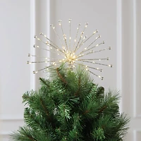 12" Silver Sunburst Lighted Tree Topper by Ashland®