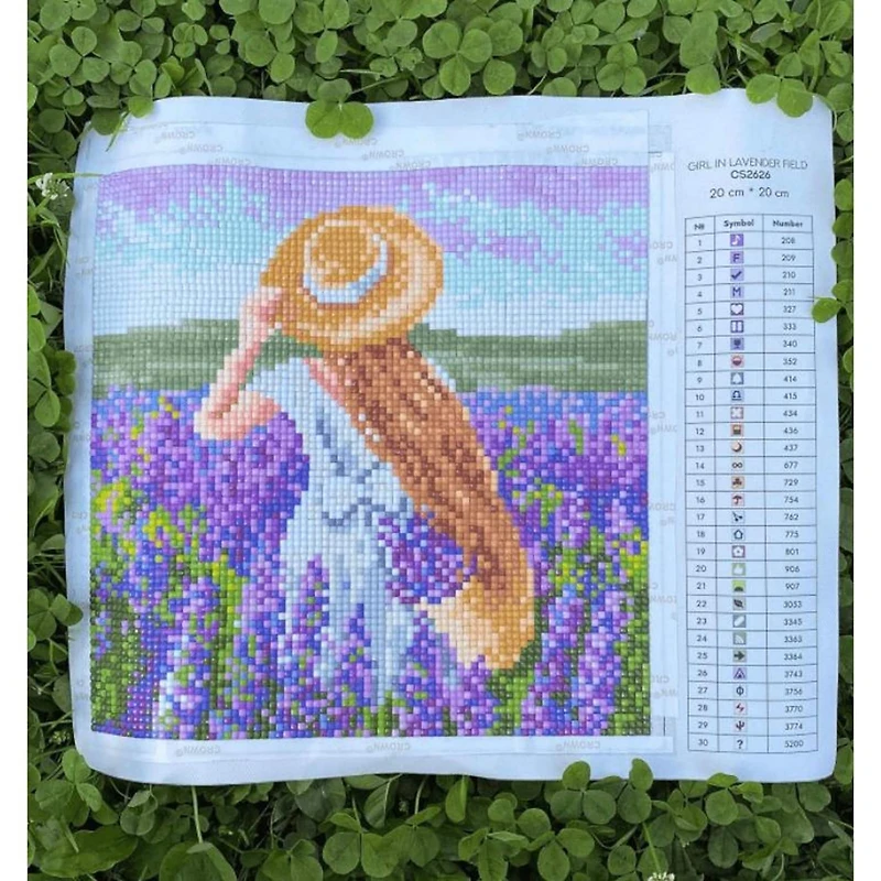 Crafting Spark Girl in Lavender Field Diamond Painting Kit