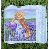 Crafting Spark Girl in Lavender Field Diamond Painting Kit