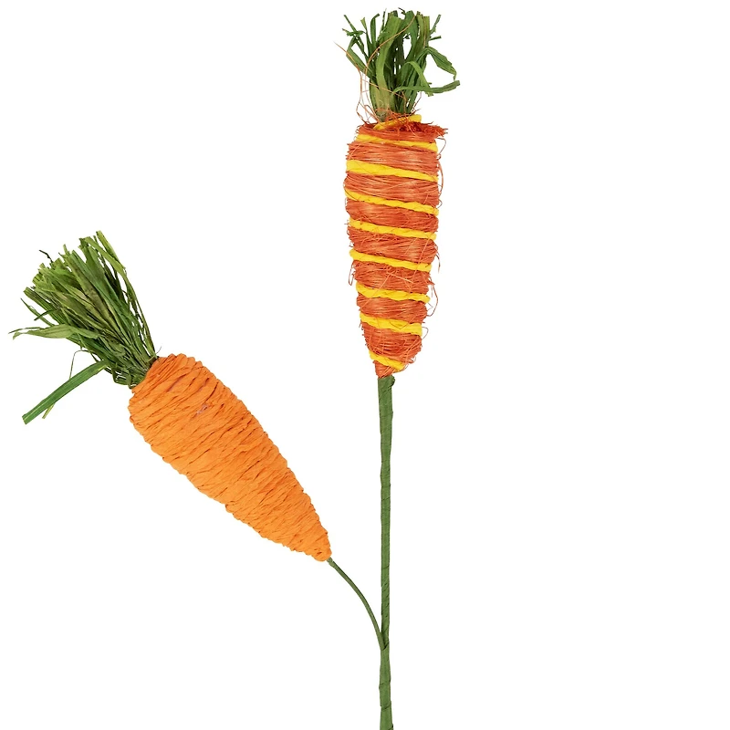23.75" Striped Carrots Artificial Easter Spray