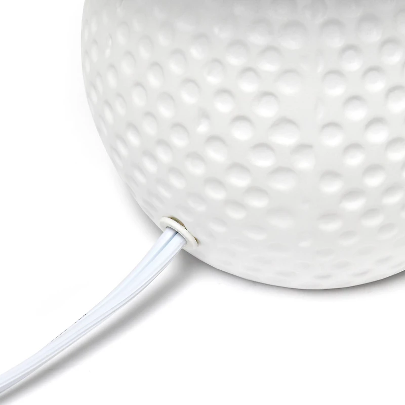 Simple Designs 11.5" Ceramic Table Lamp with Studded White Base