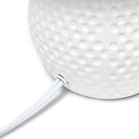 Simple Designs 11.5" Ceramic Table Lamp with Studded White Base