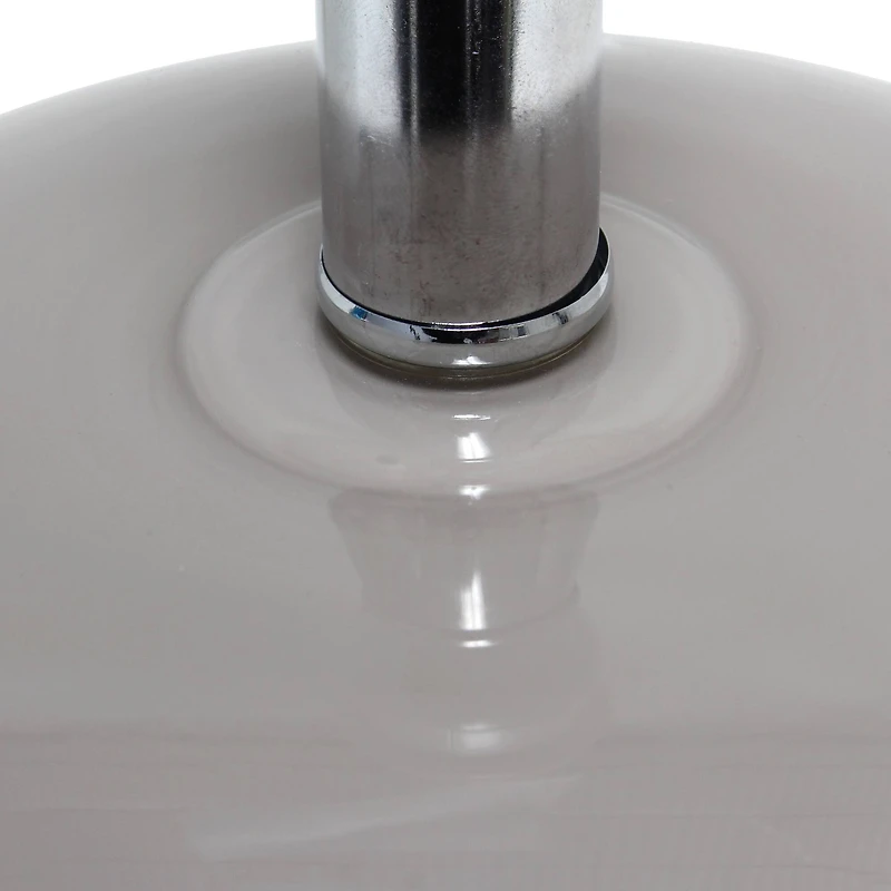 Lalia Home 15.25" Ovaloid Glass Table Lamp with White Shade