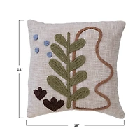Hello Honey® Plant Design Slub Pillow