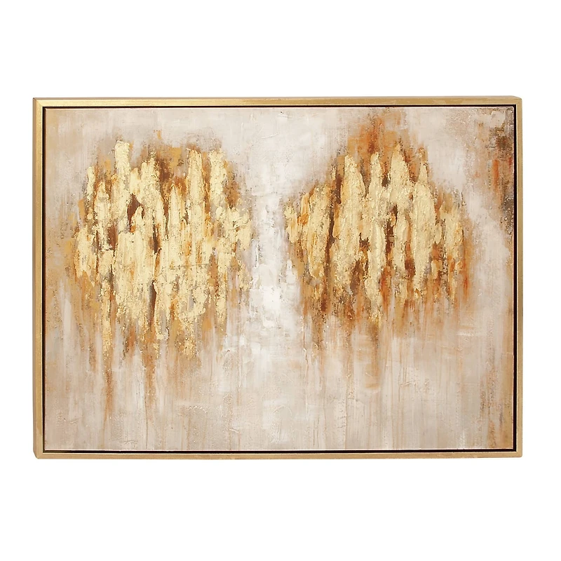 CosmoLiving by Cosmopolitan Brown Traditional Abstract Canvas Wall Art