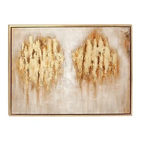 CosmoLiving by Cosmopolitan Brown Traditional Abstract Canvas Wall Art