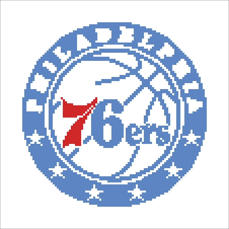 Camelot® Dots Intermediate NBA Philadelphia 76ers Diamond Painting Kit