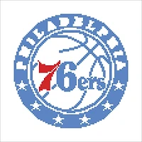 Camelot® Dots Intermediate NBA Philadelphia 76ers Diamond Painting Kit