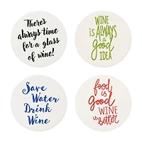 4" Wine Paper Coaster Set by Fab Finds