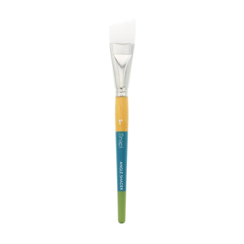 Princeton™ Snap!™ Series 9850 White Taklon Short Handle Angle Shader Brush