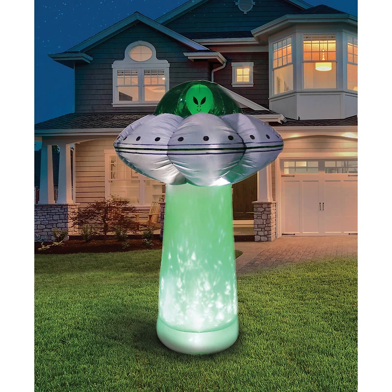 7ft. Inflatable Alien UFO with Inferno Tractor Beam