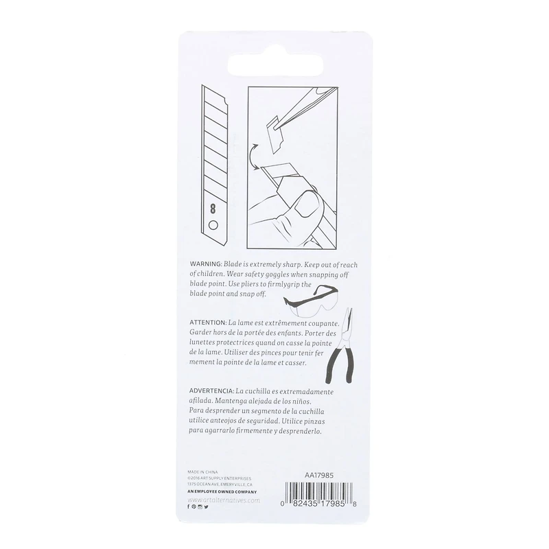 12 Packs: 5 ct. (60 total) Art Alternatives Heavy-Duty Snap-Off Blades, 5ct.