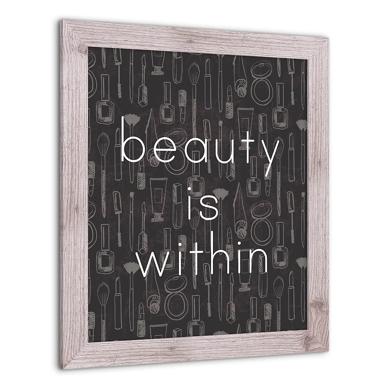 Beauty is Within Print in White Frame