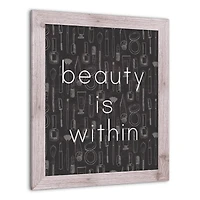 Beauty is Within Print in White Frame