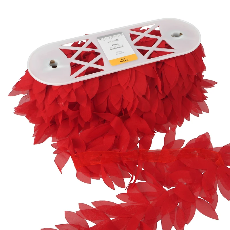 4" Chiffon Leaf Trim Ribbon by Celebrate It