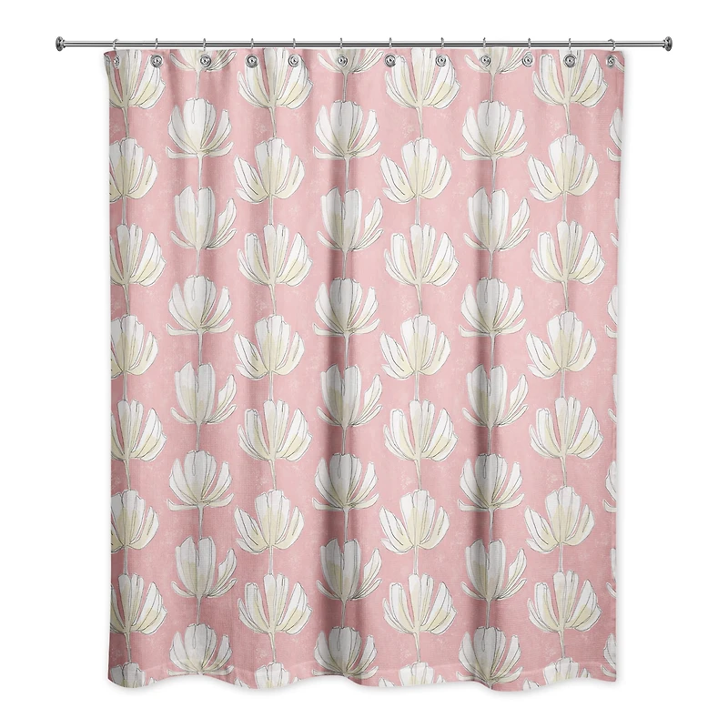 Floral Pattern 71" x 74" Shower Curtain