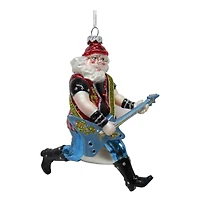 5.25" Rocking Santa Glass Ornament by Ashland®