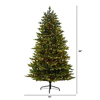 7ft. Pre-Lit North Carolina Fir Artificial Christmas Tree with Clear Lights