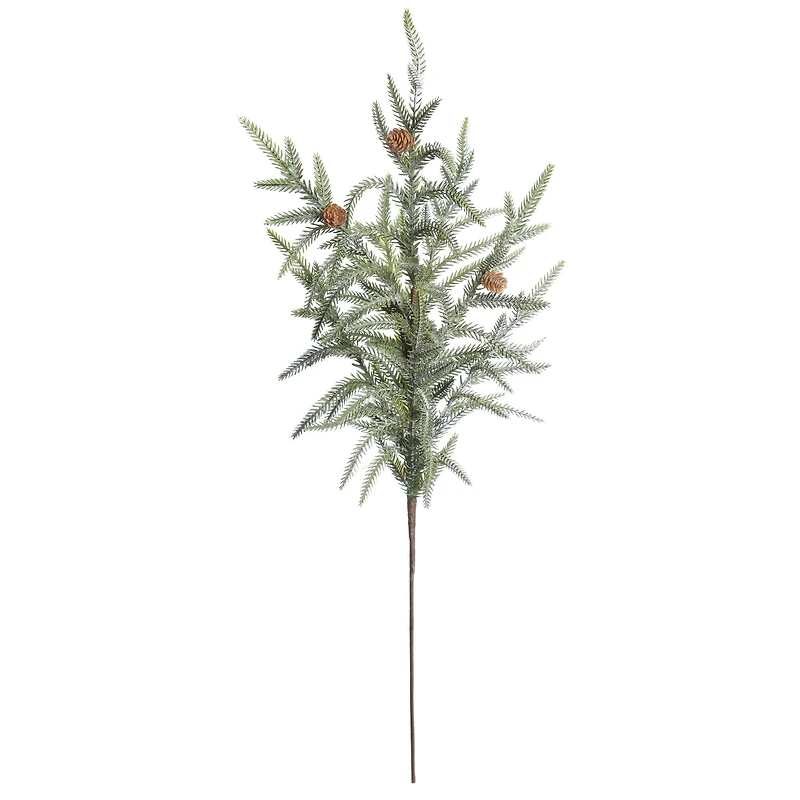 28.25" Green Frosted Soft Pine with Pinecone Stem by Ashland®