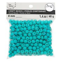 Turquoise Wooden Round Beads, 8mm by Bead Landing™