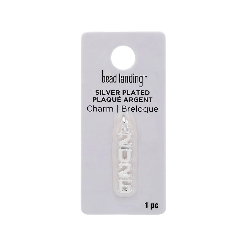 12 Pack: Silver Plated Year Charm by Bead Landing™