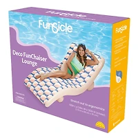 Funsicle 68" Blue & Cream Deco FunChaiser Lounge Inflatable Water Float