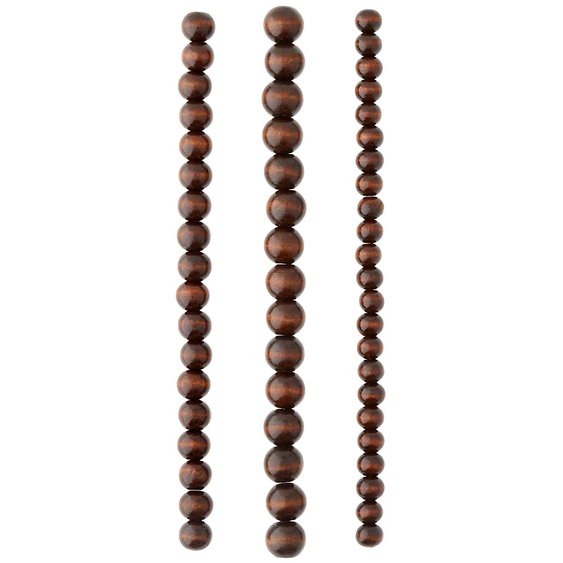 Brown Wood Round Beads by Bead Landing™