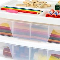 IRIS 13" Clear Tabletop Storage Drawers