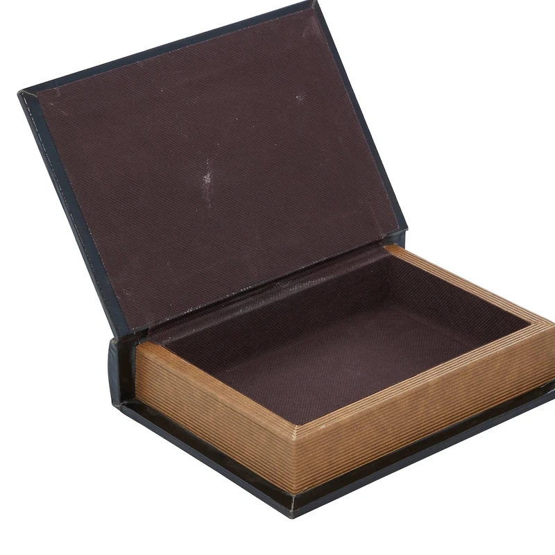 Brown Wood Traditional Book Box Set