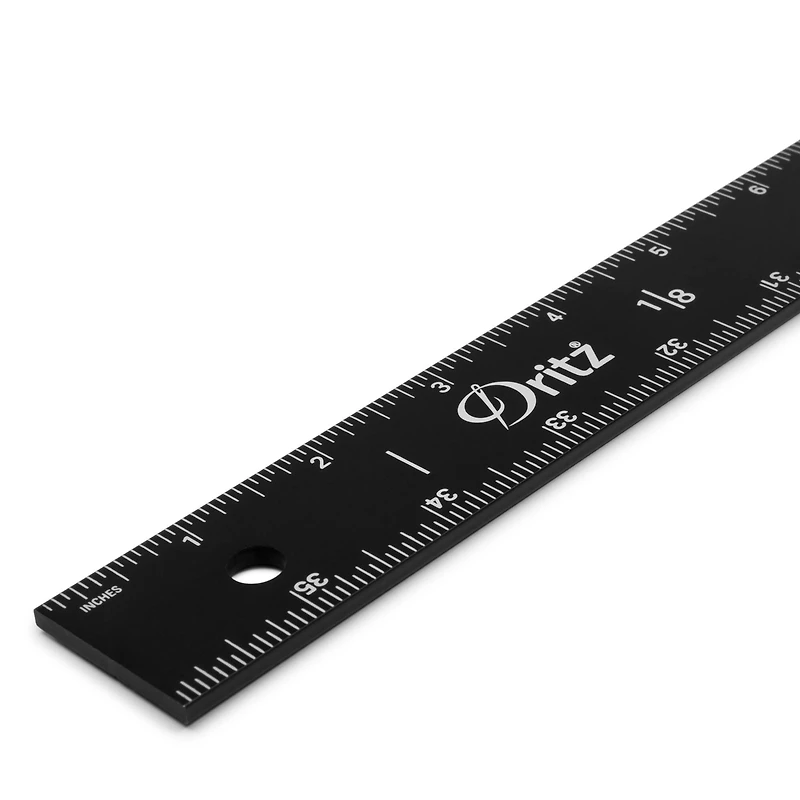 Dritz Home 36" Matte Black Anodized Aluminum Straight Edge