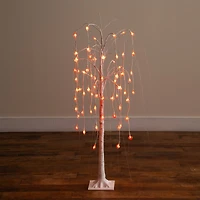 4ft. Pre-Lit Artificial Valentine's Day Willow Tree with 48 Heart Shaped LED Lights