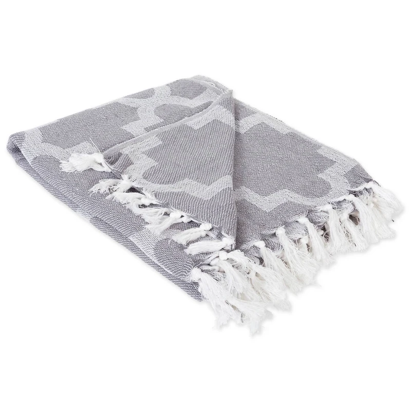 DII® Gray Lattice Throw