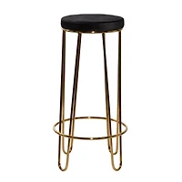 Gold Metal Contemporary Bar Stool 31" x 17" x 17"