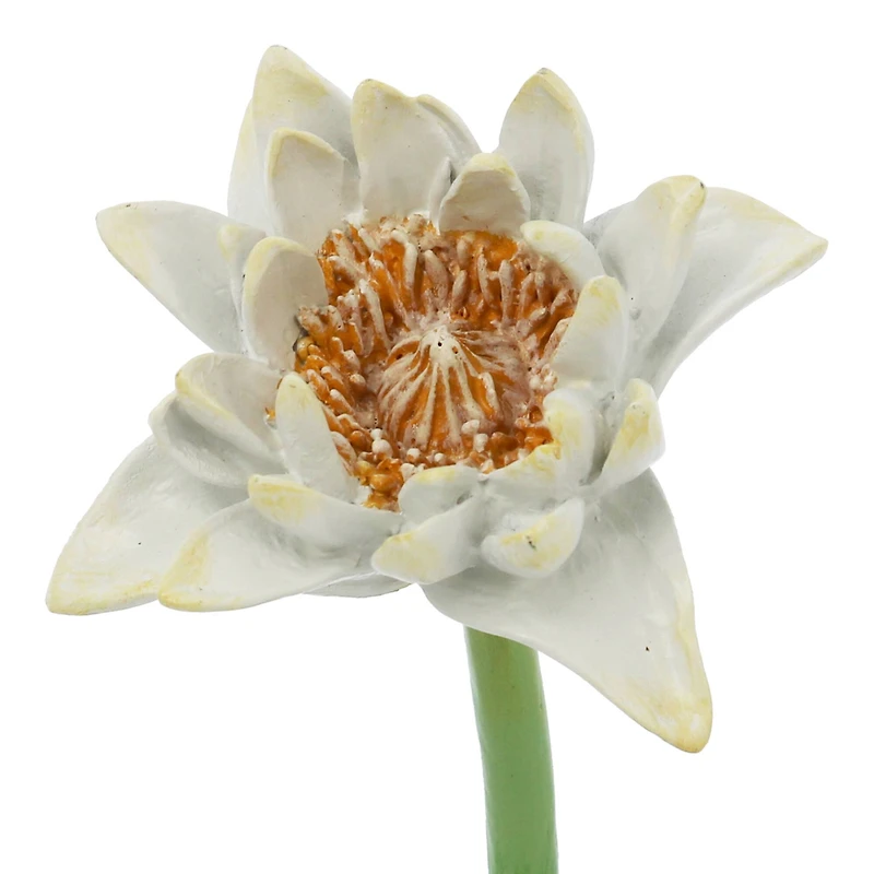 9.75" White Lotus Flower Tabletop Accent by Ashland®