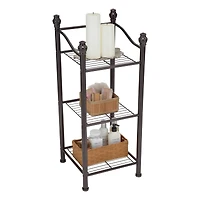 Organize It All 30" Belgium Oil Rubbed Bronze 3-Tier Shelving Tower