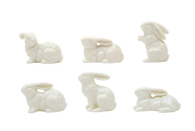 Hello Honey® 2.5" White Ceramic Bunnies Set