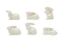 Hello Honey® 2.5" White Ceramic Bunnies Set