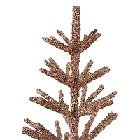 18" Glittered Twig Artificial Christmas Tree Tabletop Décor