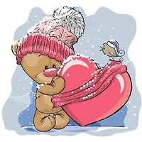 Wizardi Diamond Painting Kit Teddy Bear