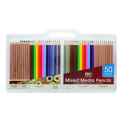 Art Advantage® 50 Piece Mixed Media Pencil Set