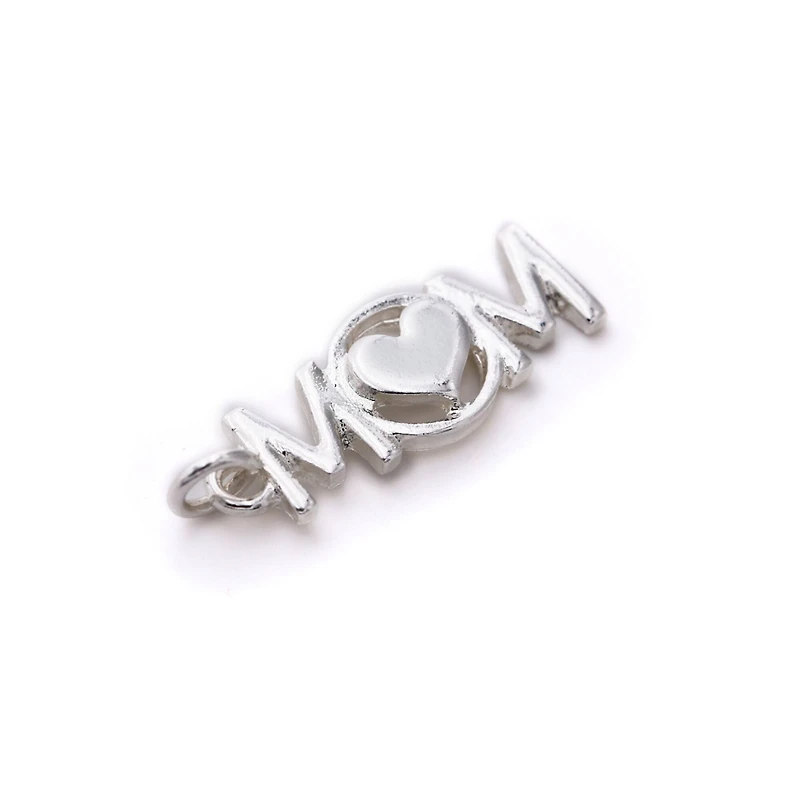 Charmalong™ Silver Plated Mom Charm by Bead Landing™