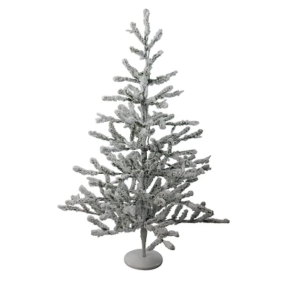 3ft. Unlit Flocked Alpine Coral Artificial Christmas Tree